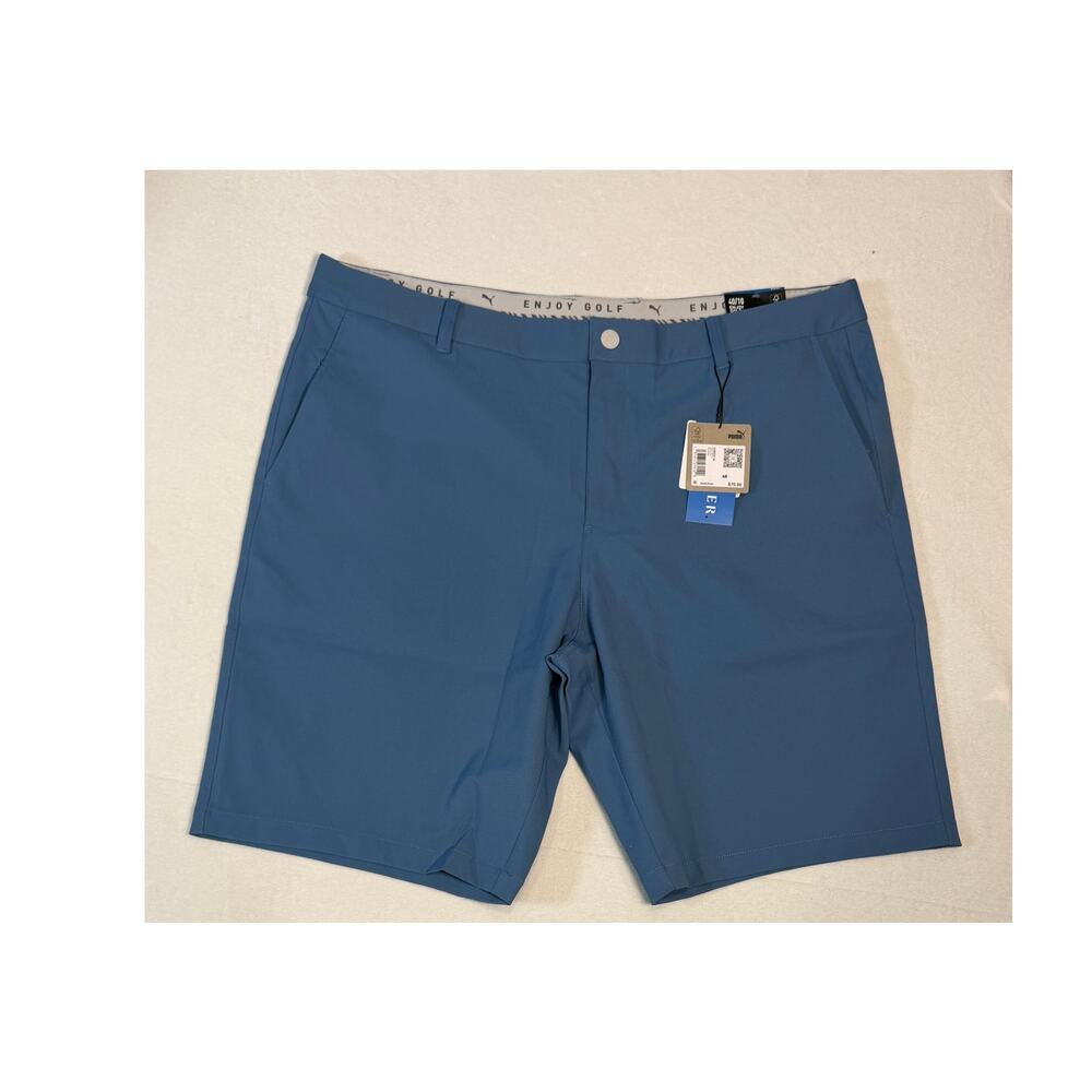 NWT Puma Dealer Golf Shorts Blue Horizon Size 40 - 10" Inseam